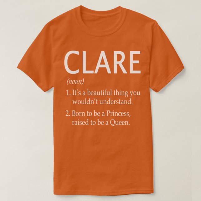 Clare Name Gift 48 T-Shirt (Design vorne)