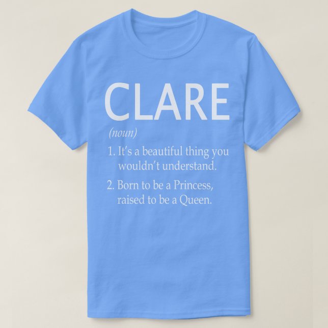 Clare Name Gift 72 T-Shirt (Design vorne)