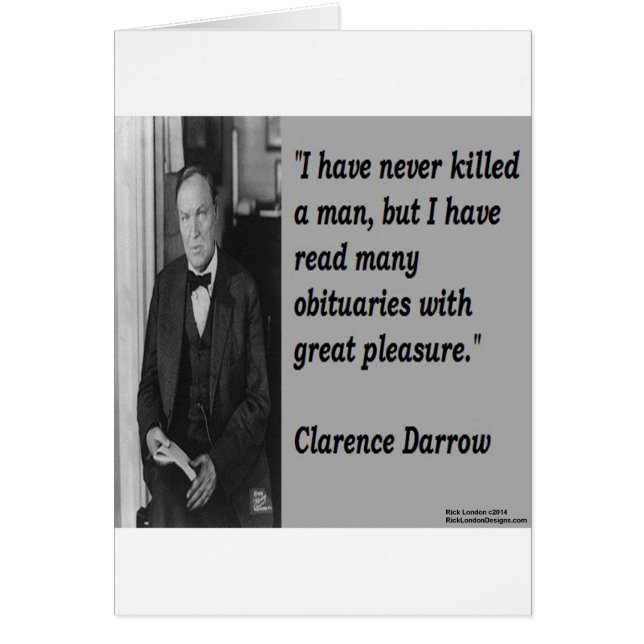 Clarence Darrow & Nachruf-Zitat (Vorne)