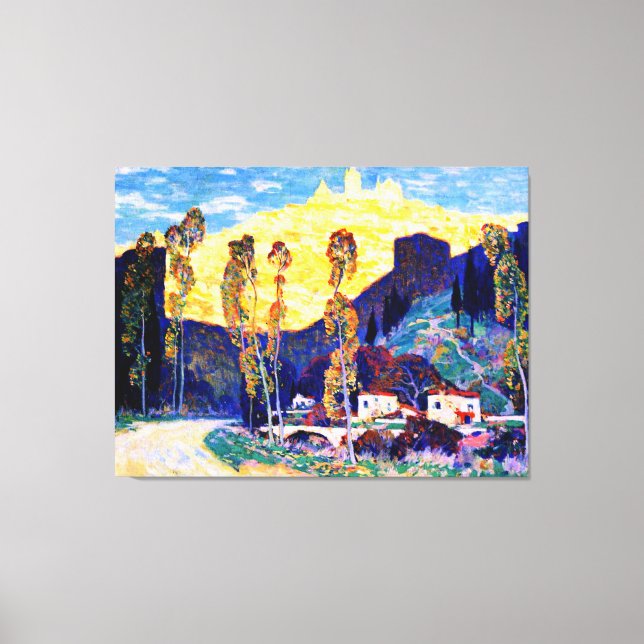 Clarence Gagnon art, Abend, Siena Leinwanddruck (Vorderseite)