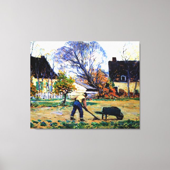 Clarence Gagnon art, Fall Scene, Baie-Saint-Paul, Leinwanddruck (Vorderseite)