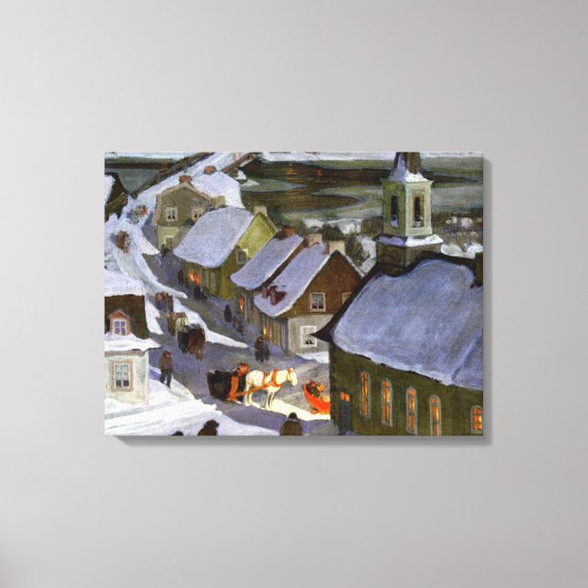 Clarence Gagnon - Midnight Mass Leinwanddruck (Vorderseite)