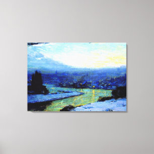 Clarence Gagnon painting, Twilight, 1913 Leinwanddruck