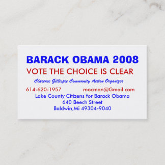 Clarence Gillispie, Gemeinschaft Acti… - Besonders Visitenkarte