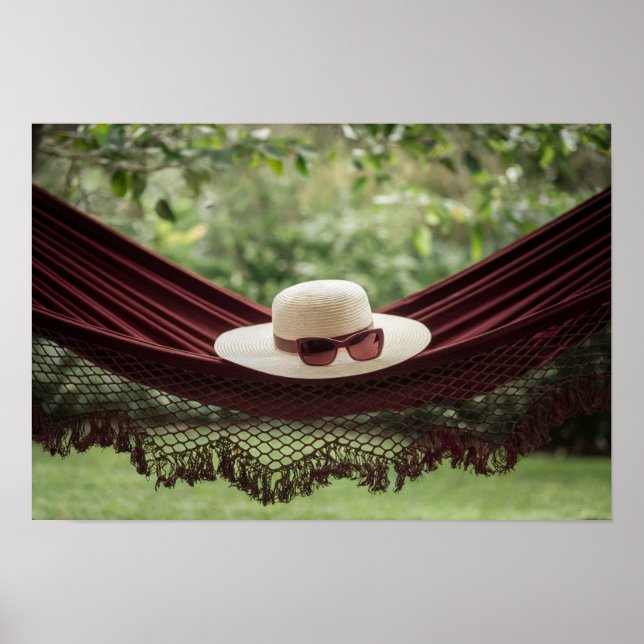 Claret Hammock Sun Hat Sonnenbrillen Poster (Vorne)