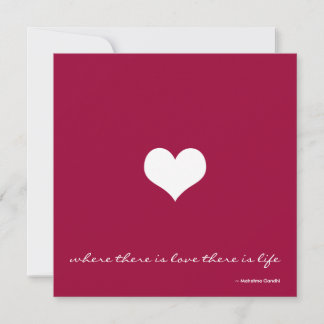 Claret Red & White Minimalistisch Wedding Einladun Einladung