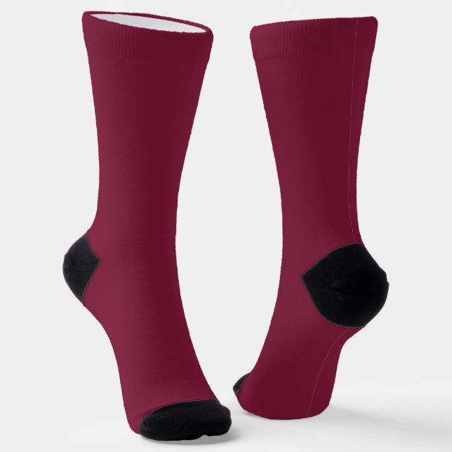 Claret Solid Blank Color Socken (Gewinkelt)