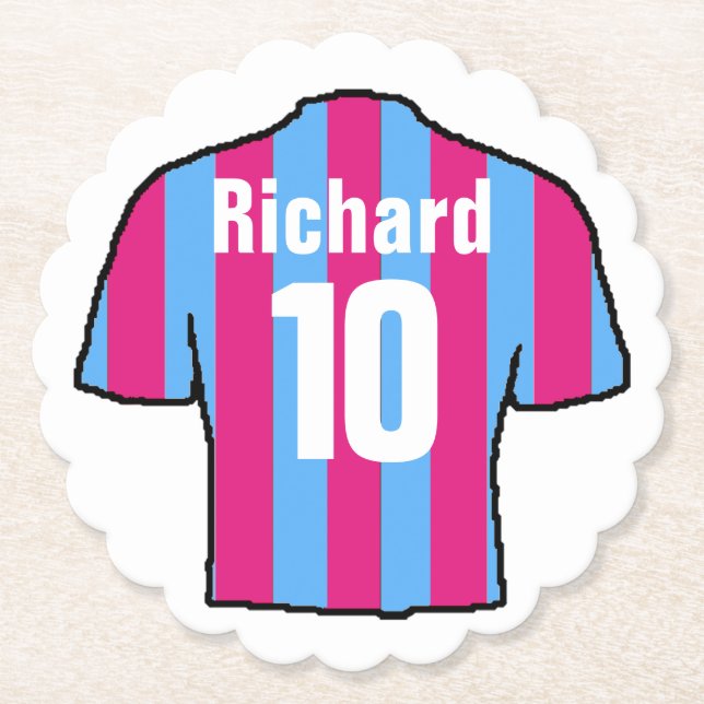 Claret und Blue Football Fan Untersetzer (Vorderseite)