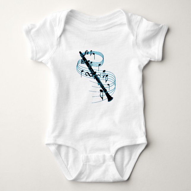 Clarinet Baby Strampler (Vorderseite)