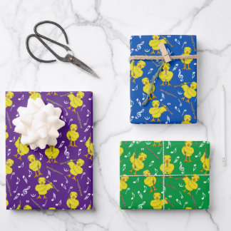 Clarinet Chick Clarinets Musiknoten Geschenkpapier Set