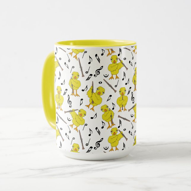 Clarinet Chick Clarinets Musiknoten Tasse (Vorderseite Links)