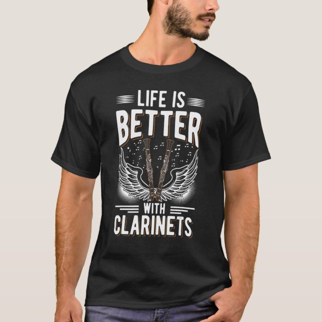 Clarinet Clarinetist T-Shirt (Vorderseite)