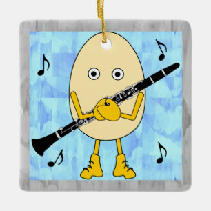 Clarinet Egghead Keramikornament