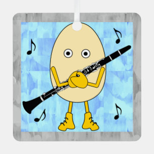 Clarinet Egghead Ornament Aus Metall