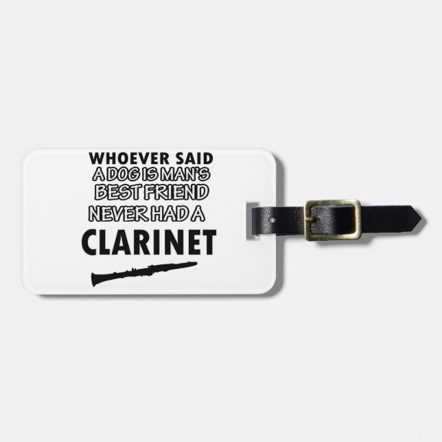 Clarinet Entwürfe Gepäckanhänger (Vorderseite horizontal)