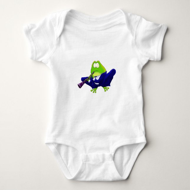 Clarinet-Frosch Baby Strampler (Vorderseite)
