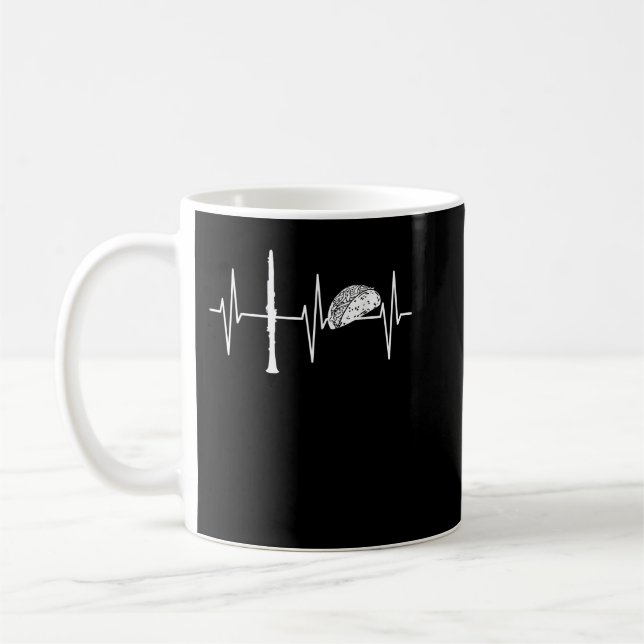 Clarinet Funny Taco Lover Clarinetist Clarinet Pla Kaffeetasse (Links)