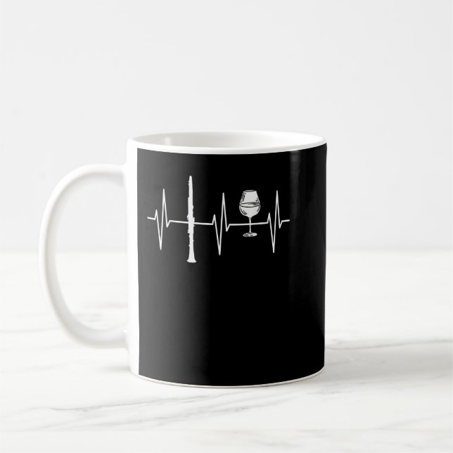 Clarinet Funny Wine Lover Clarinetist Clarinet Pla Kaffeetasse (Links)