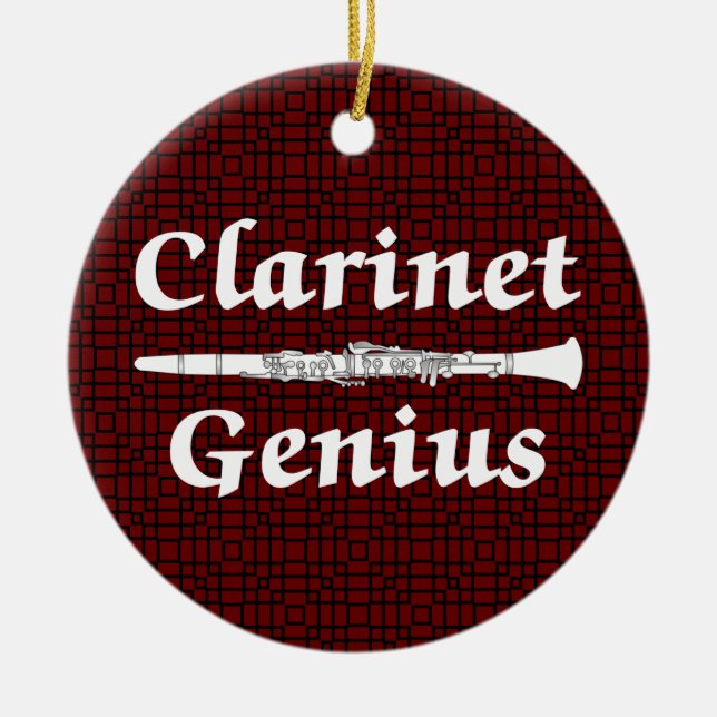 Clarinet Genius Keramik Ornament (Vorne)