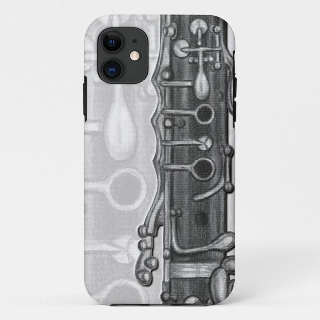 Clarinet in Holzkohle iPhone 5/5S Fall Case-Mate iPhone Hülle (Rückseite)