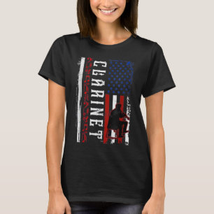 Clarinet Intermediate Musical 4th July American Fl T-Shirt