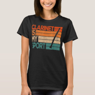 Clarinet Is My Sport Funny Clarinet Player Retro V T-Shirt