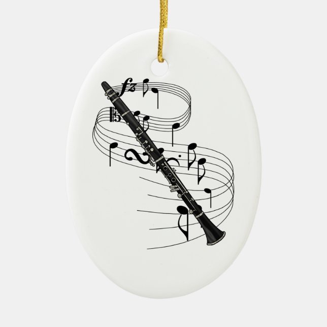 Clarinet Keramik Ornament (Vorne)