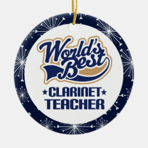 Clarinet-Lehrer-Geschenk-Verzierung Keramik Ornament