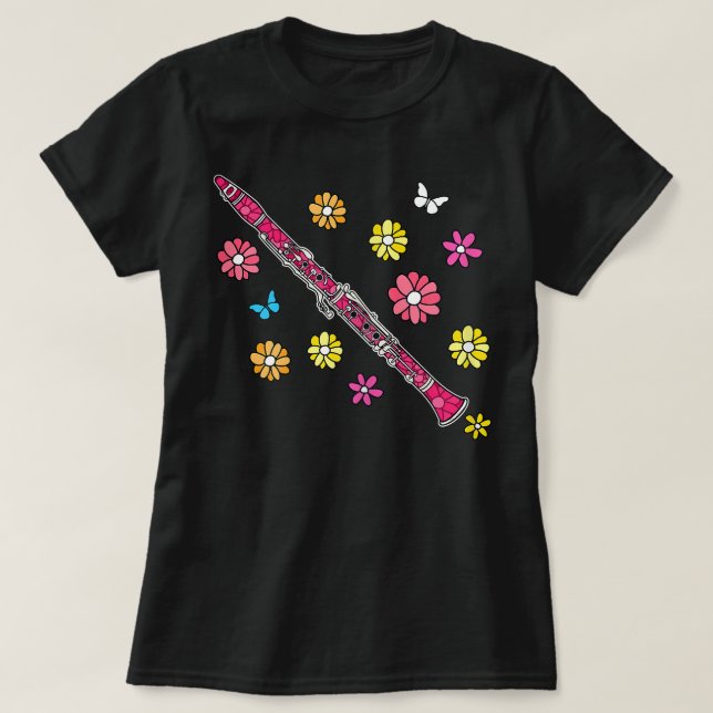 Clarinet Mama Mütter Tag Frauenmusik Tee (Design vorne)