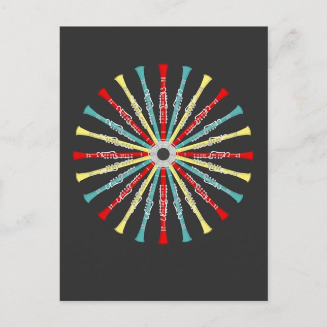 Clarinet Marching Band Orchestra Jazz Player Postkarte (Vorderseite)