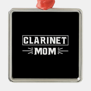 clarinet mom ornament aus metall
