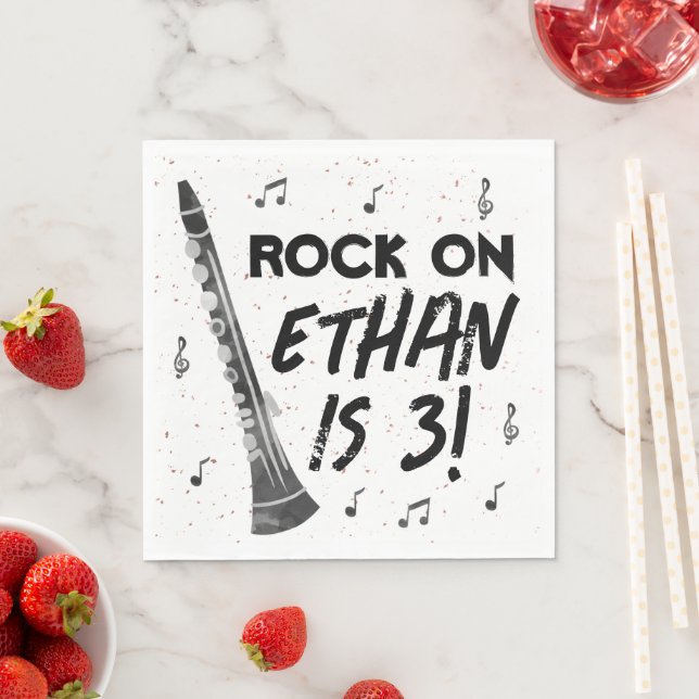 Clarinet Music Birthday Party Paper Napkins Serviette (Beispiel)