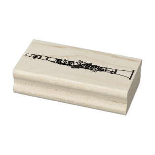 Clarinet Music Teacher Band Musician Gummistempel