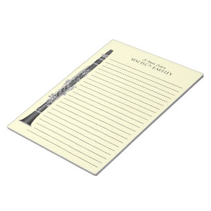 Clarinet Music Teacher Band Musician Notizblock