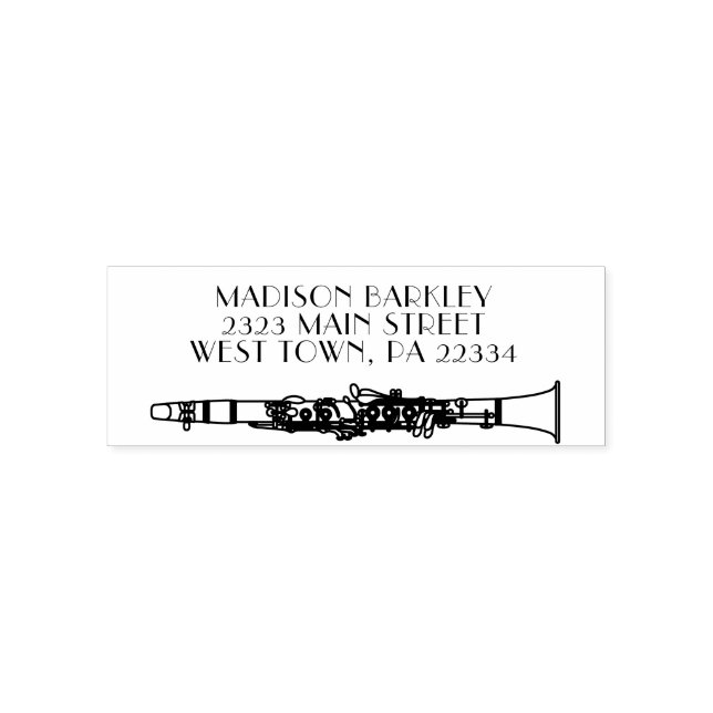 Clarinet Music Teacher Band Musician Permastempel (Design)