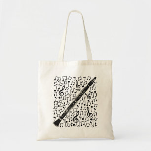 Clarinet Musical Notes Woodwind Music Teacher Tragetasche