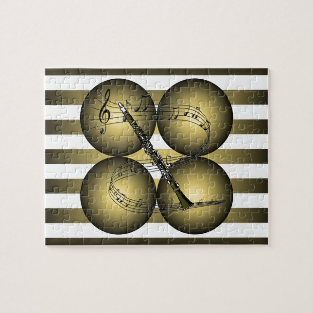 Clarinet ~ musikalische Skala ~ musikalische Puzzle (Horizontal)