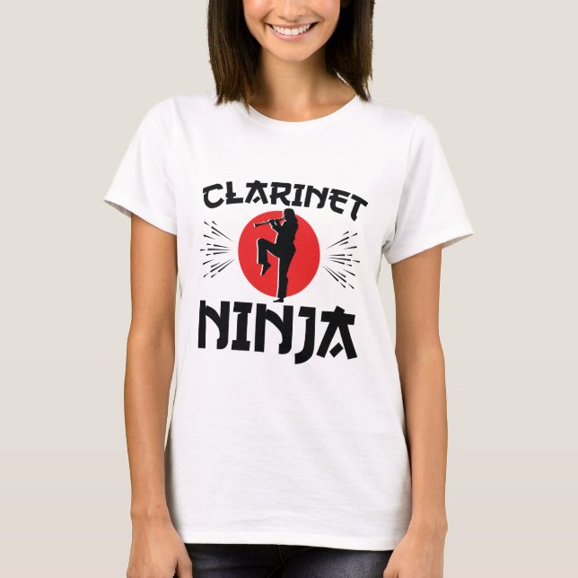 Clarinet Ninja Marching Band T-Shirt (Vorderseite)
