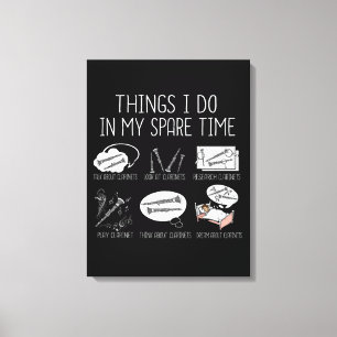 Clarinet Player Men Orchestra Funny Clarinet Leinwanddruck