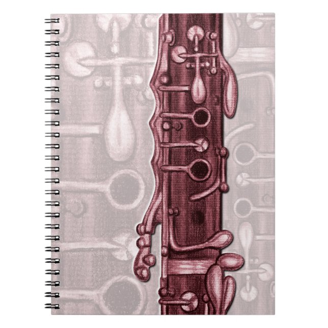 Clarinet Red Music Notebook Notizblock (Vorderseite)
