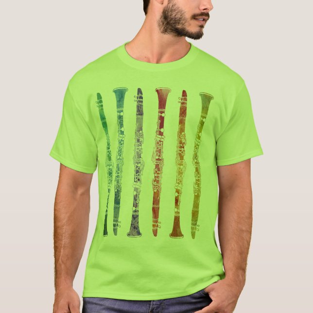 Clarinet-Regenbogen T-Shirt (Vorderseite)
