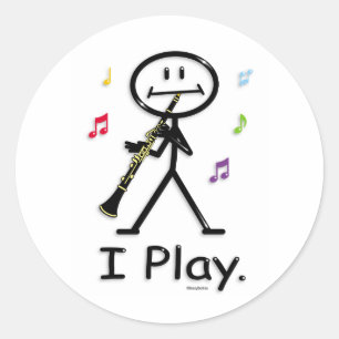 Clarinet Runder Aufkleber