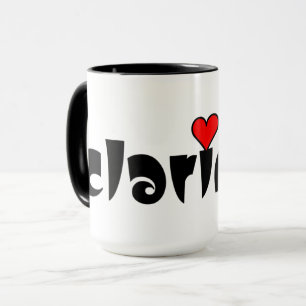 Clarinet Small Heart Tasse