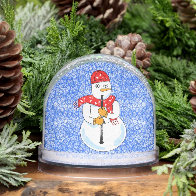 Clarinet Snowman Snow Globe Schneekugeln (Winter)