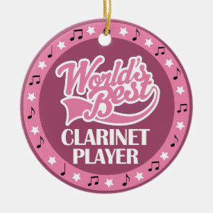 Clarinet-Spieler-Geschenk für sie Keramikornament