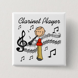 Clarinet-Spieler-Knopf Button