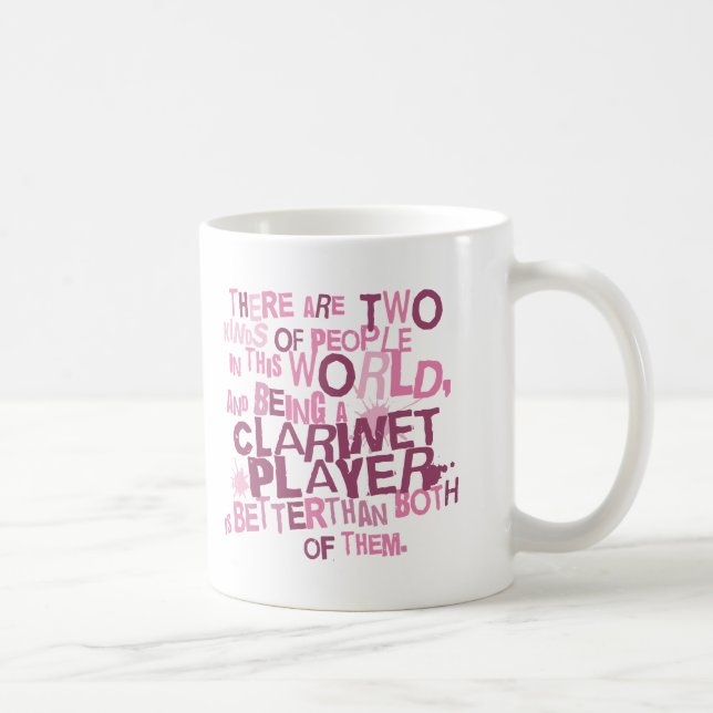 Clarinet-Spieler-(lustiges) Geschenk Kaffeetasse (Rechts)