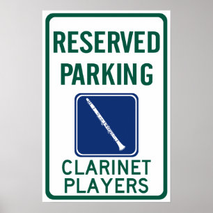 Clarinet-Spieler-Parken Poster