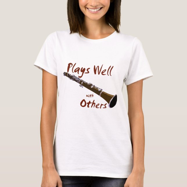 Clarinet spielt gut mit anderen T-Shirt (Vorderseite)