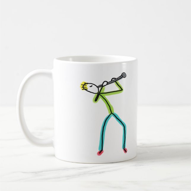 Clarinet Stickman Kaffeetasse (Links)